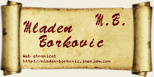 Mladen Borković vizit kartica